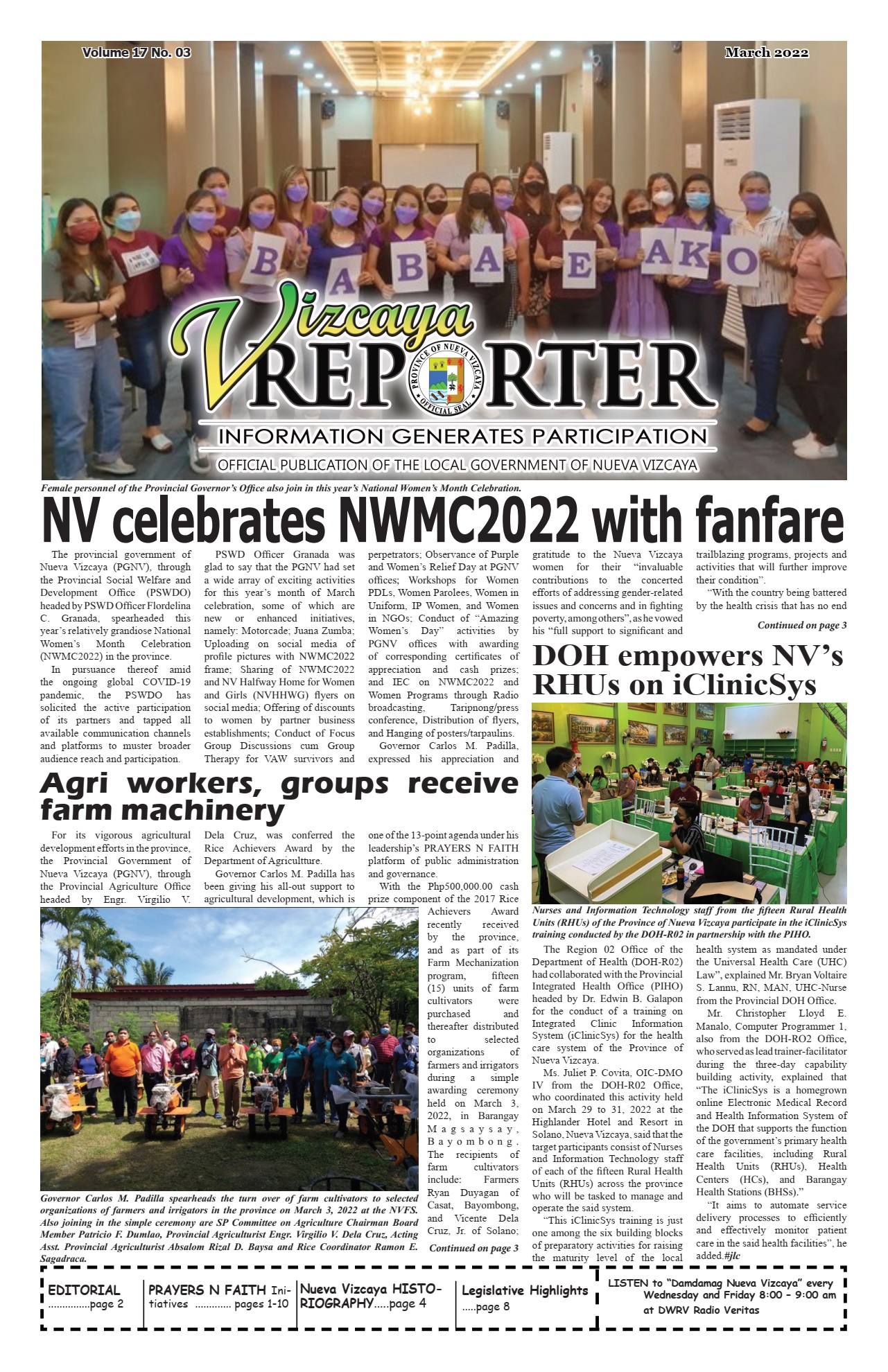 2022 March issue of the PGNV’s Vizcaya Reporter 