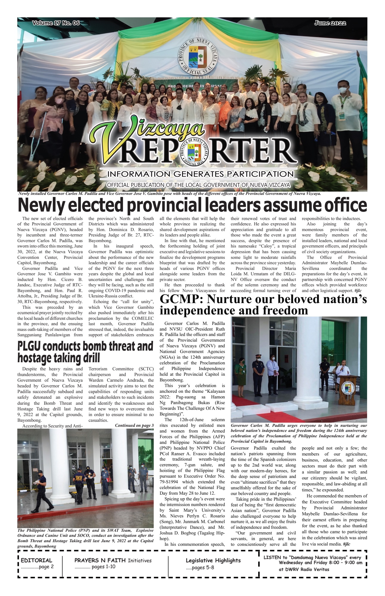 June issue of the PGNV’s Vizcaya Reporter